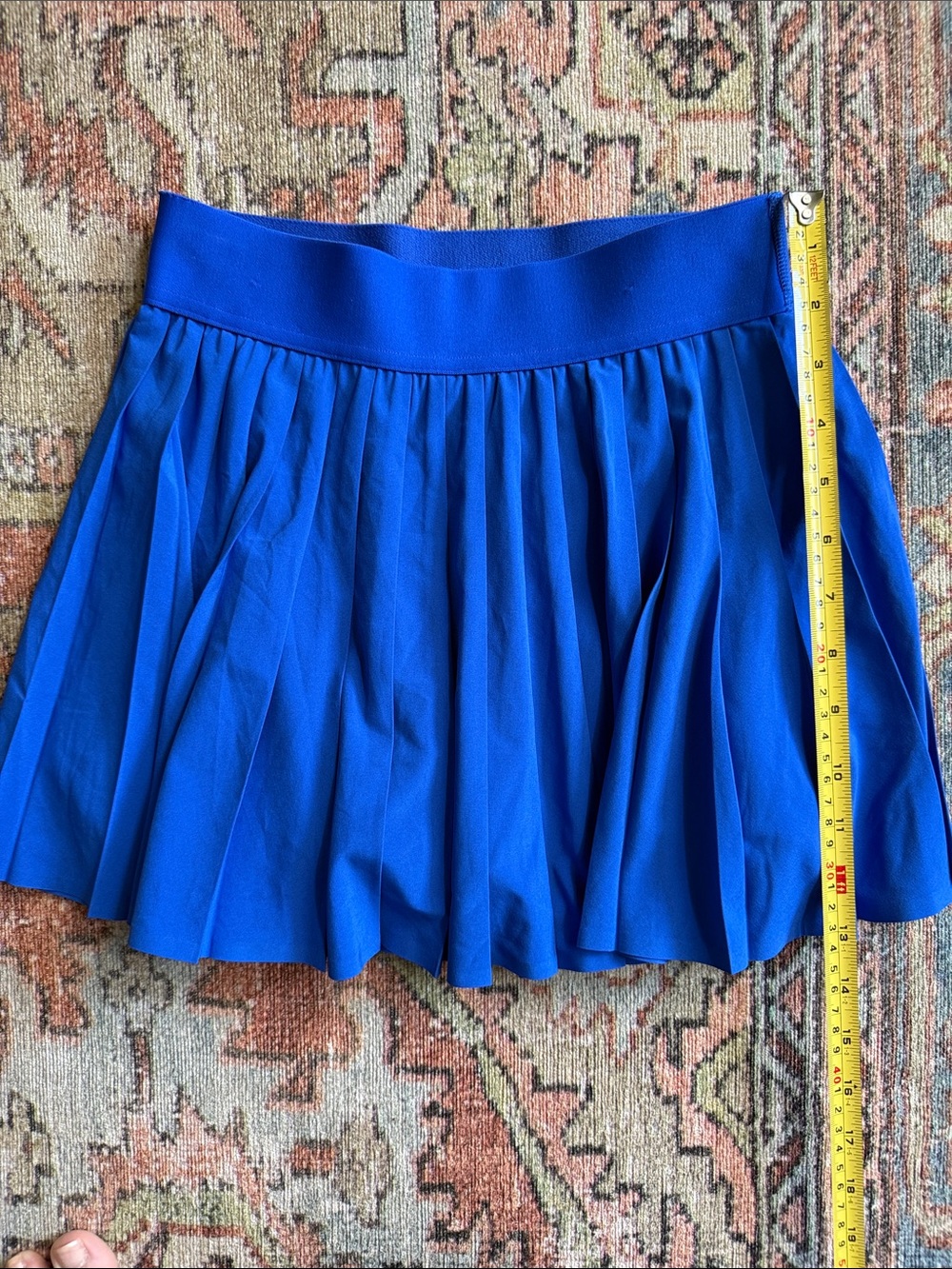 Aritzia Royal Blue Pleated Mini Skirt
